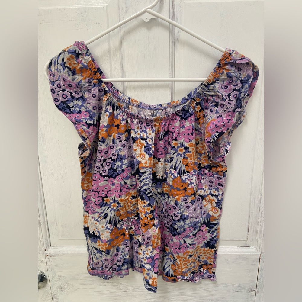 LOFT Multicolor Floral Blouse